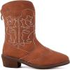 imageBMCiTYBM Girls Cowgirl Boots UnisexChild Mid Calf Toddler Cowboy Boots Little Kids Western Boots Round Toe All Seasons ShoesPointybrown