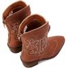 imageBMCiTYBM Girls Cowgirl Boots UnisexChild Mid Calf Toddler Cowboy Boots Little Kids Western Boots Round Toe All Seasons ShoesPointybrown