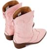 imageBMCiTYBM Girls Cowgirl Boots UnisexChild Mid Calf Toddler Cowboy Boots Little Kids Western Boots Round Toe All Seasons ShoesPointypink