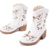 imageBMCiTYBM Girls Cowgirl Boots UnisexChild Mid Calf Toddler Cowboy Boots Little Kids Western Boots Round Toe All Seasons ShoesWhite