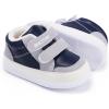 imageBMCiTYBM Baby Shoes Girls Boys Sneakers Faux Fur Lined Infant First Walking Shoes Warm Winter NavyGrey Size 1218 Months Toddler