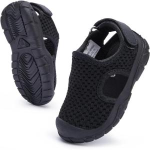 imageBMCiTYBM Baby Boy Girl Closed Toe Summer Sandals Lightweight Shoes Infant NonSlip First Walking Sneakers 6 9 12 18 24 MonthsAblack