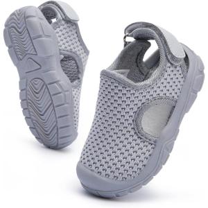 imageBMCiTYBM Baby Boy Girl Closed Toe Summer Sandals Lightweight Shoes Infant NonSlip First Walking Sneakers 6 9 12 18 24 MonthsAgrey