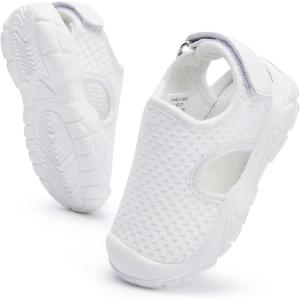 imageBMCiTYBM Baby Boy Girl Closed Toe Summer Sandals Lightweight Shoes Infant NonSlip First Walking Sneakers 6 9 12 18 24 MonthsAwhite