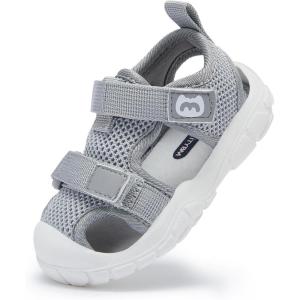 imageBMCiTYBM Baby Boy Girl Closed Toe Summer Sandals Lightweight Shoes Infant NonSlip First Walking Sneakers 6 9 12 18 24 MonthsBgrey