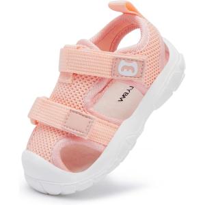 imageBMCiTYBM Baby Boy Girl Closed Toe Summer Sandals Lightweight Shoes Infant NonSlip First Walking Sneakers 6 9 12 18 24 MonthsBpink