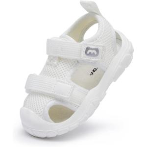 imageBMCiTYBM Baby Boy Girl Closed Toe Summer Sandals Lightweight Shoes Infant NonSlip First Walking Sneakers 6 9 12 18 24 MonthsBwhite
