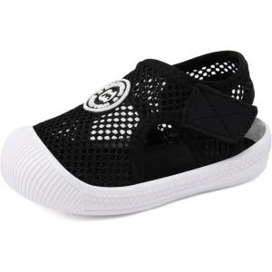 imageBMCiTYBM Baby Boy Girl Closed Toe Summer Sandals Lightweight Shoes Infant NonSlip First Walking Sneakers 6 9 12 18 24 MonthsDblack