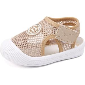 imageBMCiTYBM Baby Boy Girl Closed Toe Summer Sandals Lightweight Shoes Infant NonSlip First Walking Sneakers 6 9 12 18 24 MonthsDcamel