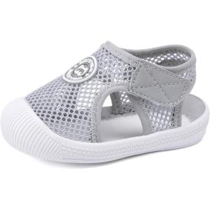 imageBMCiTYBM Baby Boy Girl Closed Toe Summer Sandals Lightweight Shoes Infant NonSlip First Walking Sneakers 6 9 12 18 24 MonthsDgrey