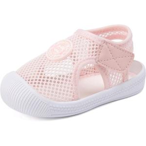 imageBMCiTYBM Baby Boy Girl Closed Toe Summer Sandals Lightweight Shoes Infant NonSlip First Walking Sneakers 6 9 12 18 24 MonthsDpink