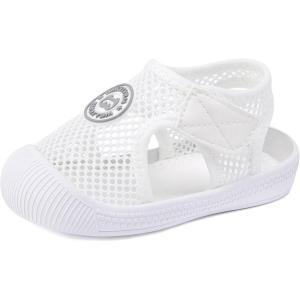 imageBMCiTYBM Baby Boy Girl Closed Toe Summer Sandals Lightweight Shoes Infant NonSlip First Walking Sneakers 6 9 12 18 24 MonthsDwhite