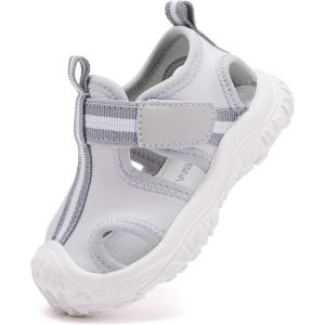 imageBMCiTYBM Baby Boy Girl Closed Toe Summer Sandals Lightweight Shoes Infant NonSlip First Walking Sneakers 6 9 12 18 24 MonthsEgrey