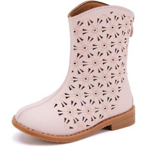 imageBMCiTYBM Girls Cowgirl Boots UnisexChild Mid Calf Toddler Cowboy Boots Little Kids Western Boots Round Toe All Seasons Shoes1pink