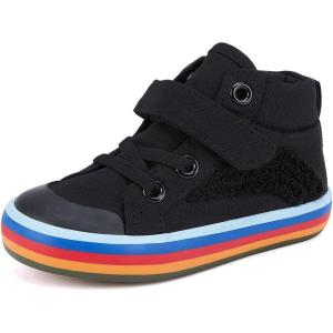 imageBMCiTYBM Toddler Baby Canvas Shoes Boys Girls Walking SneakersMulticoloured Black