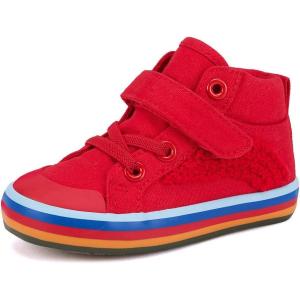 imageBMCiTYBM Toddler Baby Canvas Shoes Boys Girls Walking SneakersMulticoloured Red