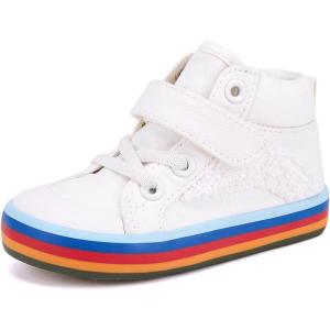 imageBMCiTYBM Toddler Baby Canvas Shoes Boys Girls Walking SneakersMulticoloured White