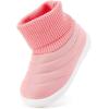 imageBMCiTYBM Baby Boy Girl Snow Boots Infant Warm Winter Booties Slip On Lightweight Outdoor Indoor Sock Shoes for First Walkers 6 9 12 18 24 MonthsApink