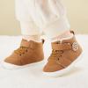 imageBMCiTYBM Baby Boy Girl Snow Boots Infant Warm Winter Booties Slip On Lightweight Outdoor Indoor Sock Shoes for First Walkers 6 9 12 18 24 MonthsBbrown