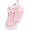 imageBMCiTYBM Baby Boy Girl Snow Boots Infant Warm Winter Booties Slip On Lightweight Outdoor Indoor Sock Shoes for First Walkers 6 9 12 18 24 MonthsBpink