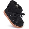 imageBMCiTYBM Baby Snow Boots Boys Girls Winter Warm Shoes Lightweight Outdoor Shoes for Infant Toddler 6 9 12 18 24 MonthsCblack