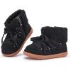 imageBMCiTYBM Baby Snow Boots Boys Girls Winter Warm Shoes Lightweight Outdoor Shoes for Infant Toddler 6 9 12 18 24 MonthsCblack