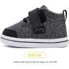 imageBMCiTYBM Baby Walking Shoes Boy Girl High Top Sneakers Infant First Shoes for Learning to Walk 6 9 12 18 24 MonthsAblack