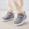 imageBMCiTYBM Baby Walking Shoes Boy Girl High Top Sneakers Infant First Shoes for Learning to Walk 6 9 12 18 24 MonthsBgrey