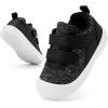 imageBMCiTYBM Baby Walking Shoes Boy Girl High Top Sneakers Infant First Shoes for Learning to Walk 6 9 12 18 24 MonthsCblack