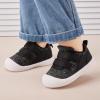 imageBMCiTYBM Baby Walking Shoes Boy Girl High Top Sneakers Infant First Shoes for Learning to Walk 6 9 12 18 24 MonthsCblack