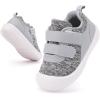 imageBMCiTYBM Baby Walking Shoes Boy Girl High Top Sneakers Infant First Shoes for Learning to Walk 6 9 12 18 24 MonthsCgrey
