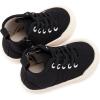 imageBMCiTYBM Baby Walking Shoes Boy Girl High Top Sneakers Infant First Shoes for Learning to Walk 6 9 12 18 24 MonthsDblack