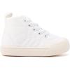 imageBMCiTYBM Baby Walking Shoes Boy Girl High Top Sneakers Infant First Shoes for Learning to Walk 6 9 12 18 24 MonthsDwhite