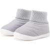 imageBMCiTYBM Baby Boy Girl Snow Boots Infant Warm Winter Booties Slip On Lightweight Outdoor Indoor Sock Shoes for First Walkers 6 9 12 18 24 MonthsAgrey