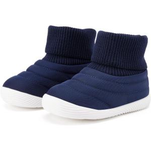 imageBMCiTYBM Baby Boy Girl Snow Boots Infant Warm Winter Booties Slip On Lightweight Outdoor Indoor Sock Shoes for First Walkers 6 9 12 18 24 MonthsAnavy Blue