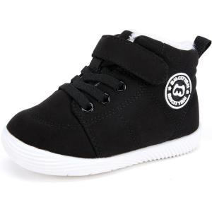 imageBMCiTYBM Baby Boy Girl Snow Boots Infant Warm Winter Booties Slip On Lightweight Outdoor Indoor Sock Shoes for First Walkers 6 9 12 18 24 MonthsBblack