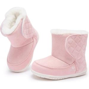 imageBMCiTYBM Baby Snow Boots Boys Girls Winter Warm Shoes Lightweight Outdoor Shoes for Infant Toddler 6 9 12 18 24 MonthsApink