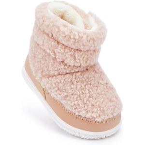 imageBMCiTYBM Baby Snow Boots Boys Girls Winter Warm Shoes Lightweight Outdoor Shoes for Infant Toddler 6 9 12 18 24 MonthsEkhaki
