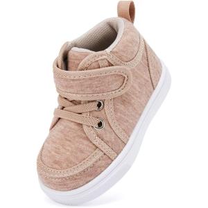 imageBMCiTYBM Baby Walking Shoes Boy Girl High Top Sneakers Infant First Shoes for Learning to Walk 6 9 12 18 24 MonthsBcamel