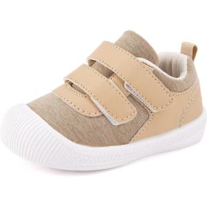 imageBMCiTYBM Baby Walking Shoes Boy Girl High Top Sneakers Infant First Shoes for Learning to Walk 6 9 12 18 24 MonthsCkhaki