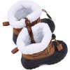 imageBMCiTYBM Kids Snow Boots Boys Girls Toddler Winter Waterproof Shoes Cold Weather Outdoor Lightweight ToddlerLittle KidsBig KidsDark Brown