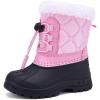 imageBMCiTYBM Kids Snow Boots Boys Girls Toddler Winter Waterproof Shoes Cold Weather Outdoor Lightweight ToddlerLittle KidsBig KidsDark Pink