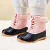 imageBMCiTYBM Kids Snow Boots Boys Girls Toddler Winter Waterproof Shoes Cold Weather Outdoor Lightweight ToddlerLittle KidsBig KidsMulti Pink