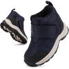 imageBMCiTYBM Toddler Winter Hikking Boots Boys Girls Waterproof Snow Shoes Nonslip Lightweight High Top Outdoor Sneakers for Cold WeatherNavy Blue