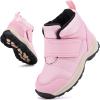 imageBMCiTYBM Toddler Winter Hikking Boots Boys Girls Waterproof Snow Shoes Nonslip Lightweight High Top Outdoor Sneakers for Cold WeatherPink