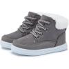 imageBMCiTYBM Kids Snow Boots Boys Girls Toddler Winter Waterproof Shoes Cold Weather Outdoor Lightweight ToddlerLittle KidsBig Kids2agrey