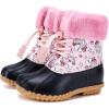imageBMCiTYBM Kids Snow Boots Boys Girls Toddler Winter Waterproof Shoes Cold Weather Outdoor Lightweight ToddlerLittle KidsBig KidsMulti Light Pink