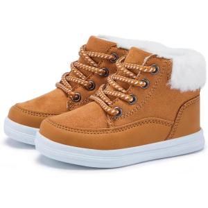 imageBMCiTYBM Kids Snow Boots Boys Girls Toddler Winter Waterproof Shoes Cold Weather Outdoor Lightweight ToddlerLittle KidsBig Kids2acamel
