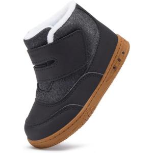imageBMCiTYBM Kids Snow Boots Boys Girls Toddler Winter Waterproof Shoes Cold Weather Outdoor Lightweight ToddlerLittle KidsBig Kids4ablack