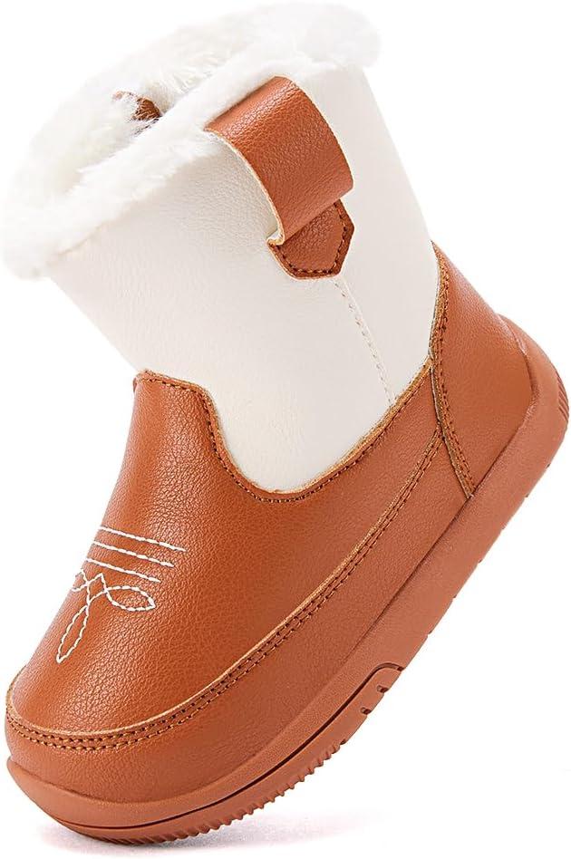 imageBMCiTYBM Baby Girls Boys Boots High Top First Walking Shoes1brownWhite